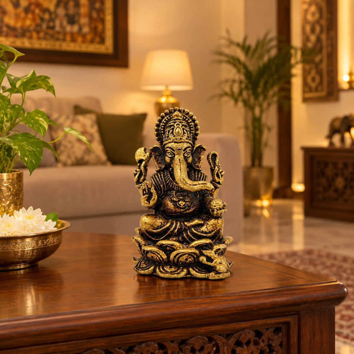 Brass Lord Ganesha Figurine Small