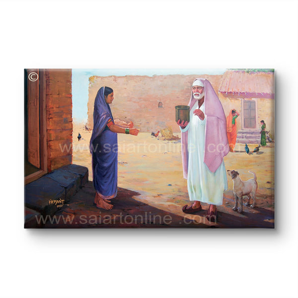 Saibaba Bhiksha Canvas Print