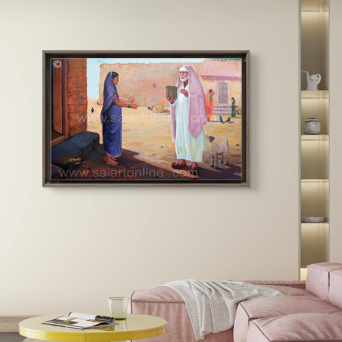 Saibaba Bhiksha Canvas Print