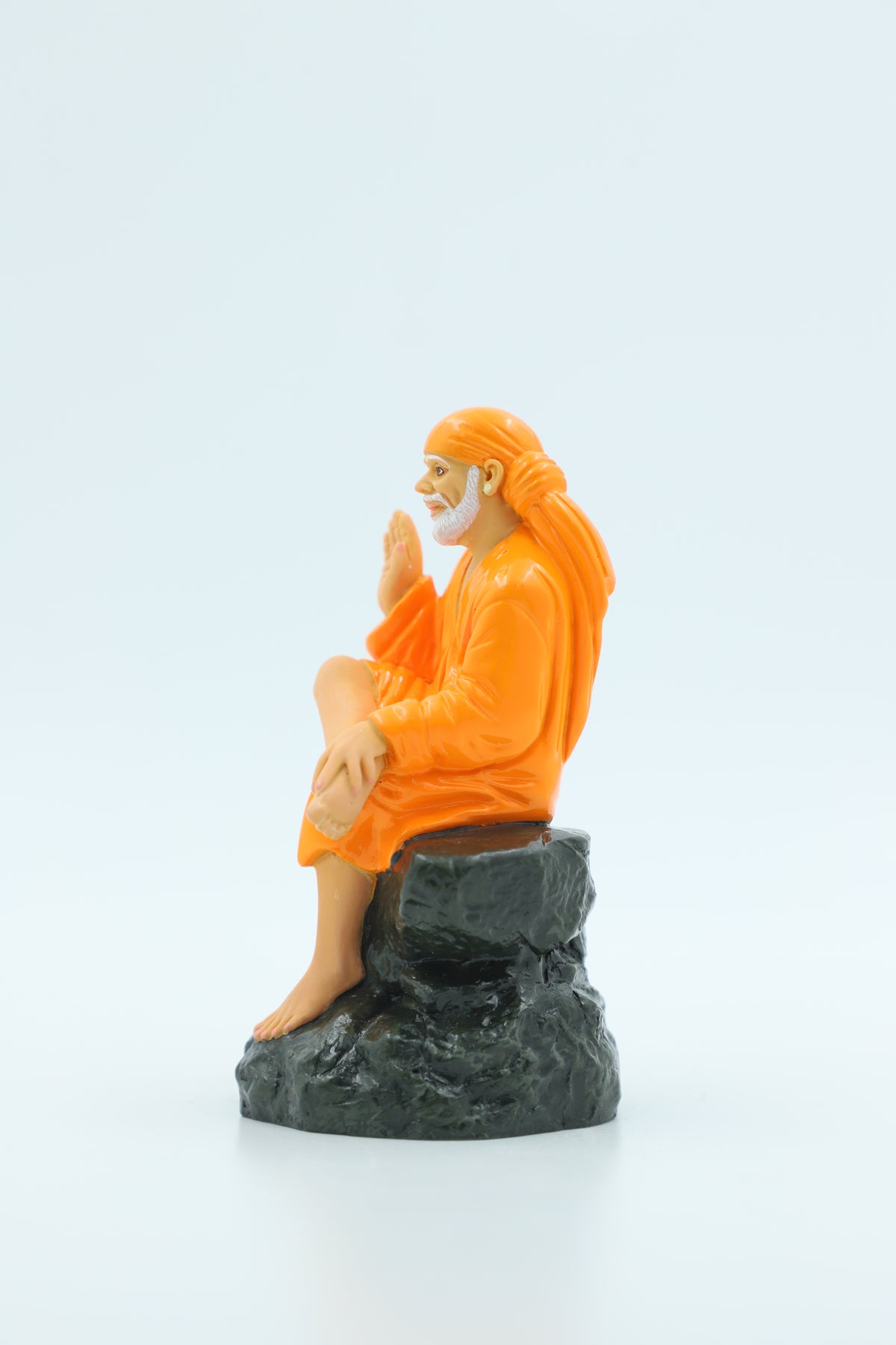 Sitting on Stone, Aashirwad Hand – Orange 4.5 Inch Hemant Art