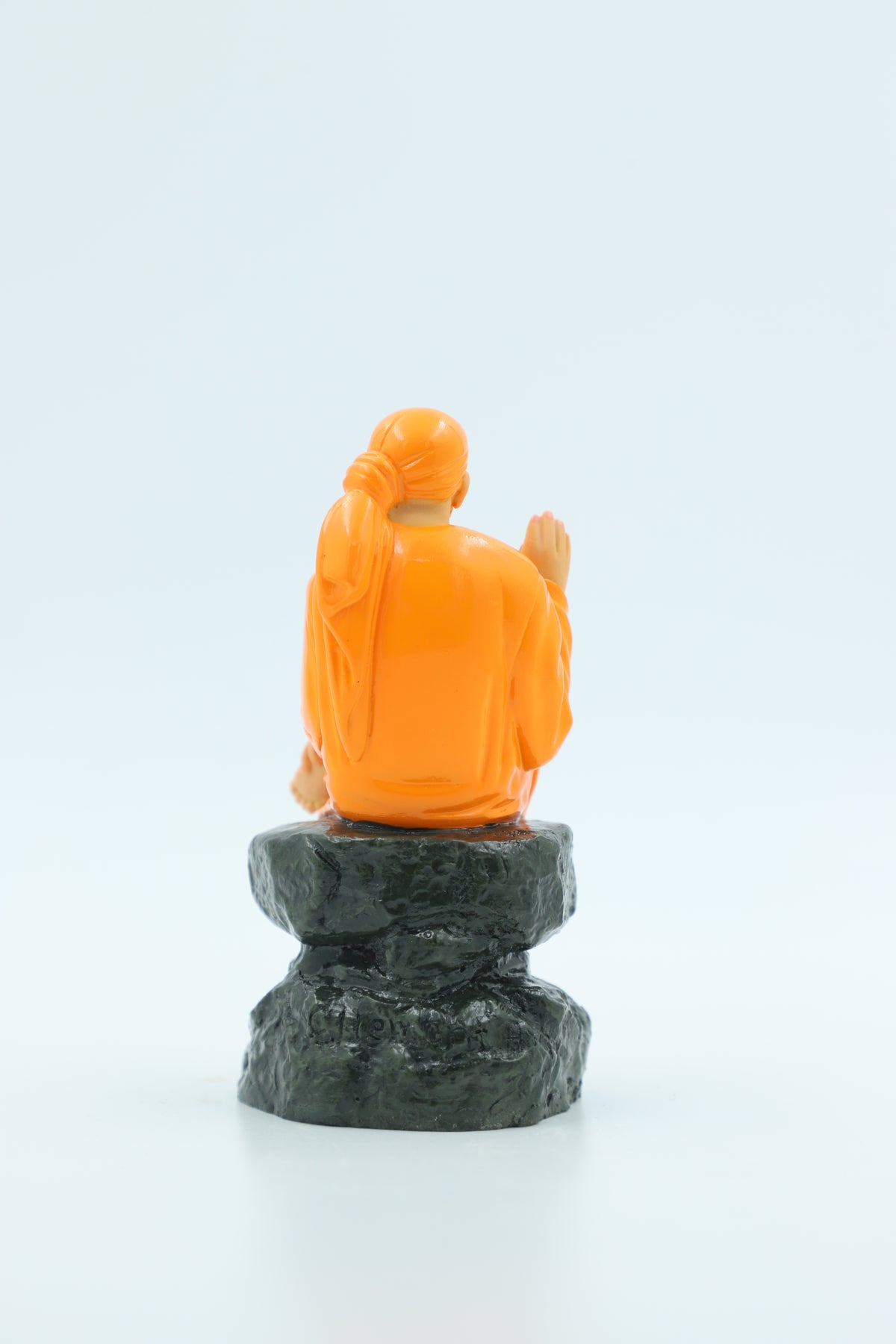 Sitting on Stone, Aashirwad Hand – Orange 4.5 Inch Hemant Art