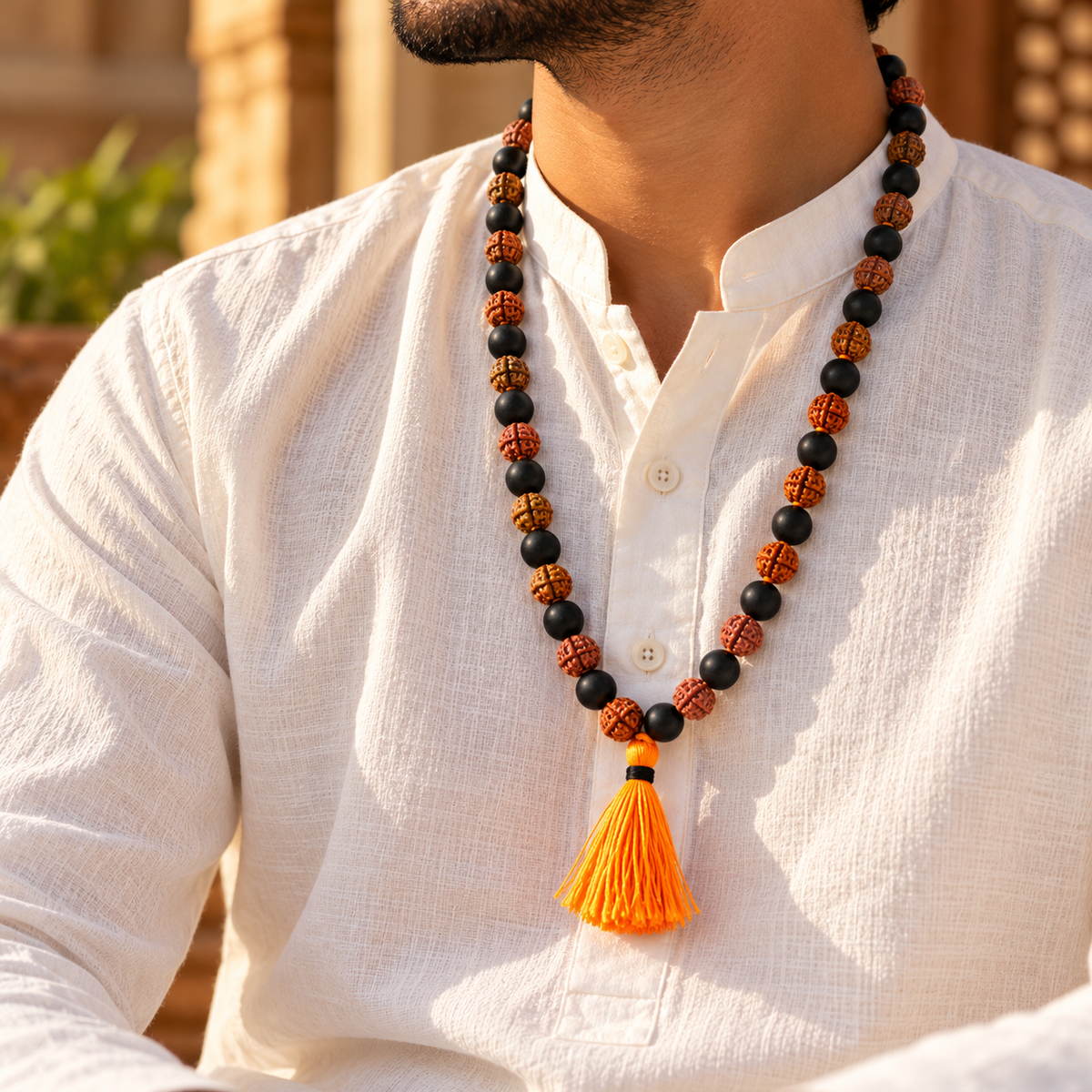 Natural Karunguli Rudraksha Mala
