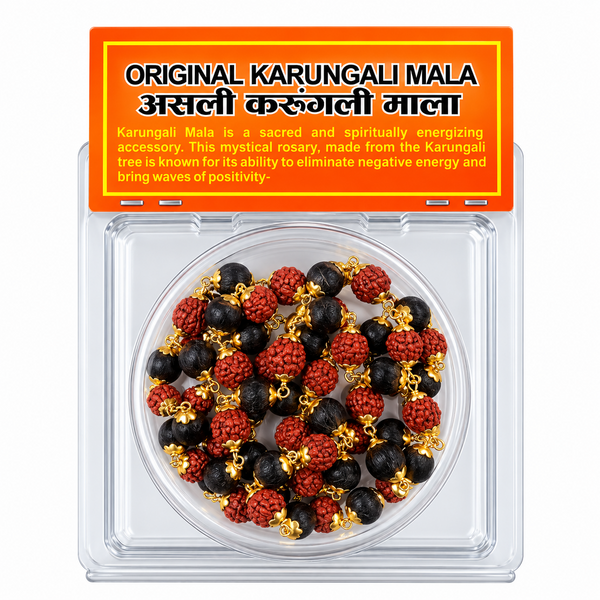 Natural Rudraksha & Karungali Mala Gold