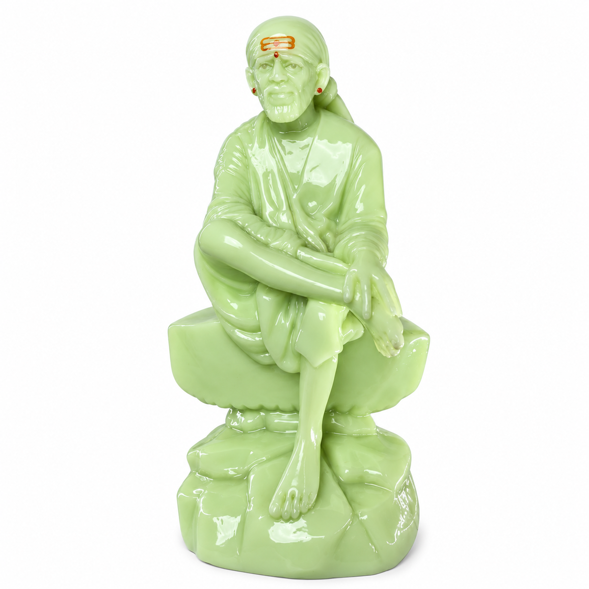 Saibaba Sitting On Stone Radium Idol 3no