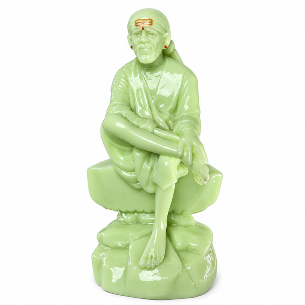 Saibaba Sitting On Stone Radium Idol 3no