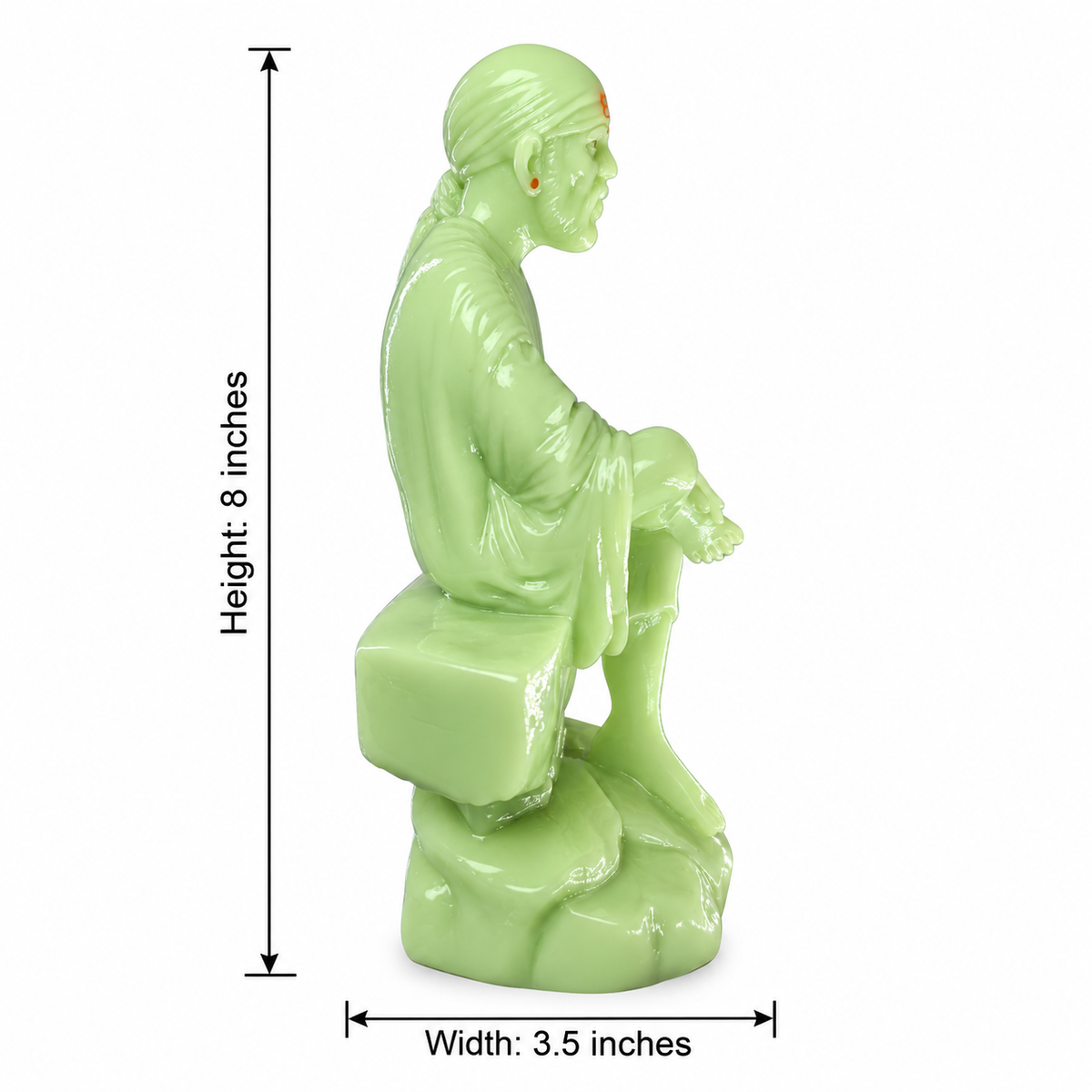 Saibaba Sitting On Stone Radium Idol 3no