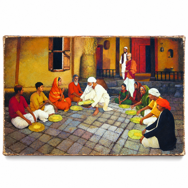 Saibaba Annadan Canvas Print