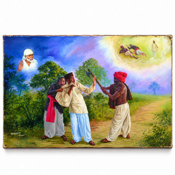 Saibaba Bhakt Raksha Canvas Print