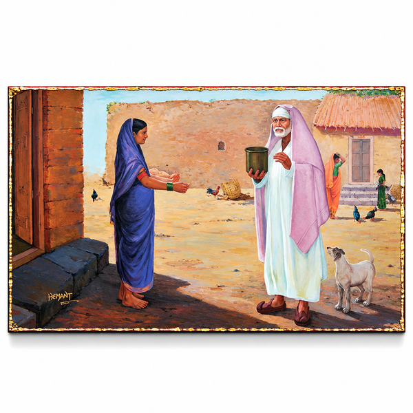 Saibaba Bhiksha Canvas Print