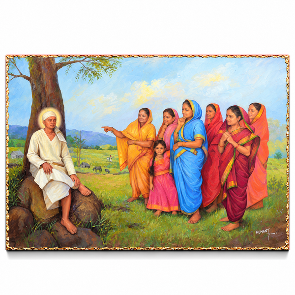 Saibaba Neem Tree Meditation Canvas
