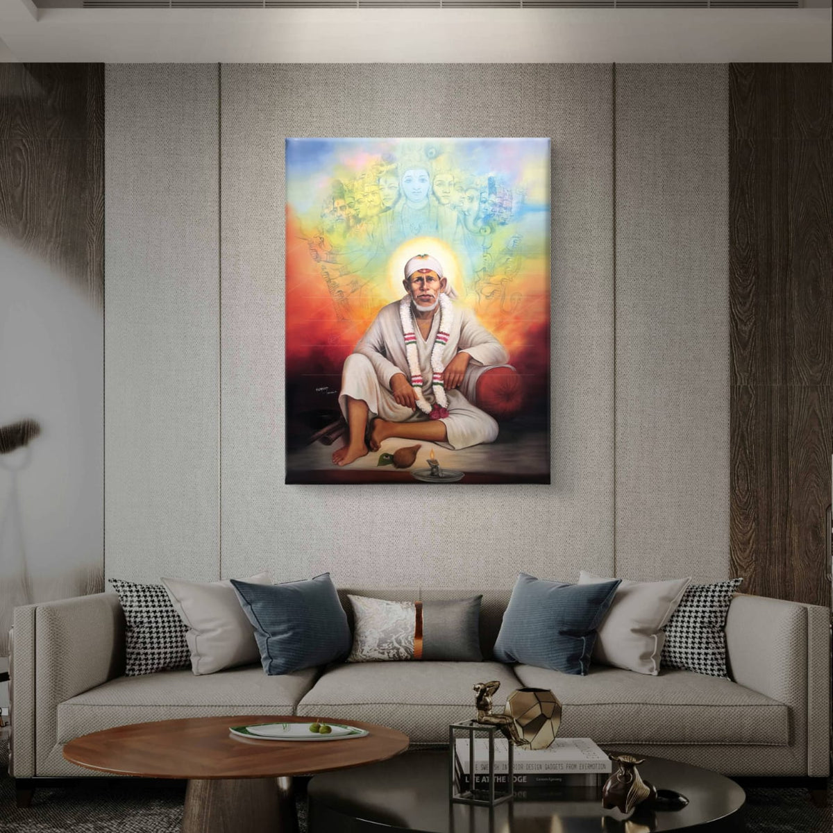 Shirdi Saibaba Original Dwarkamai Photo Canvas print | Hemant Art