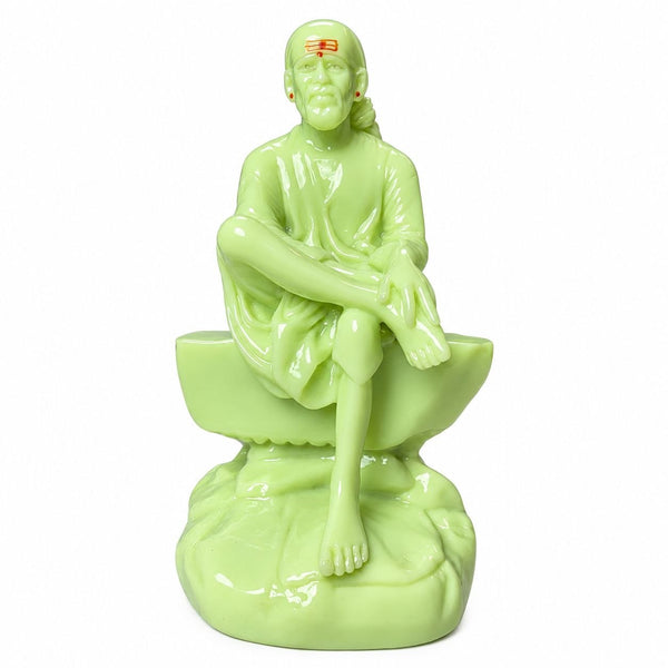 Saibaba Sitting On Stone Radium Idol 4no