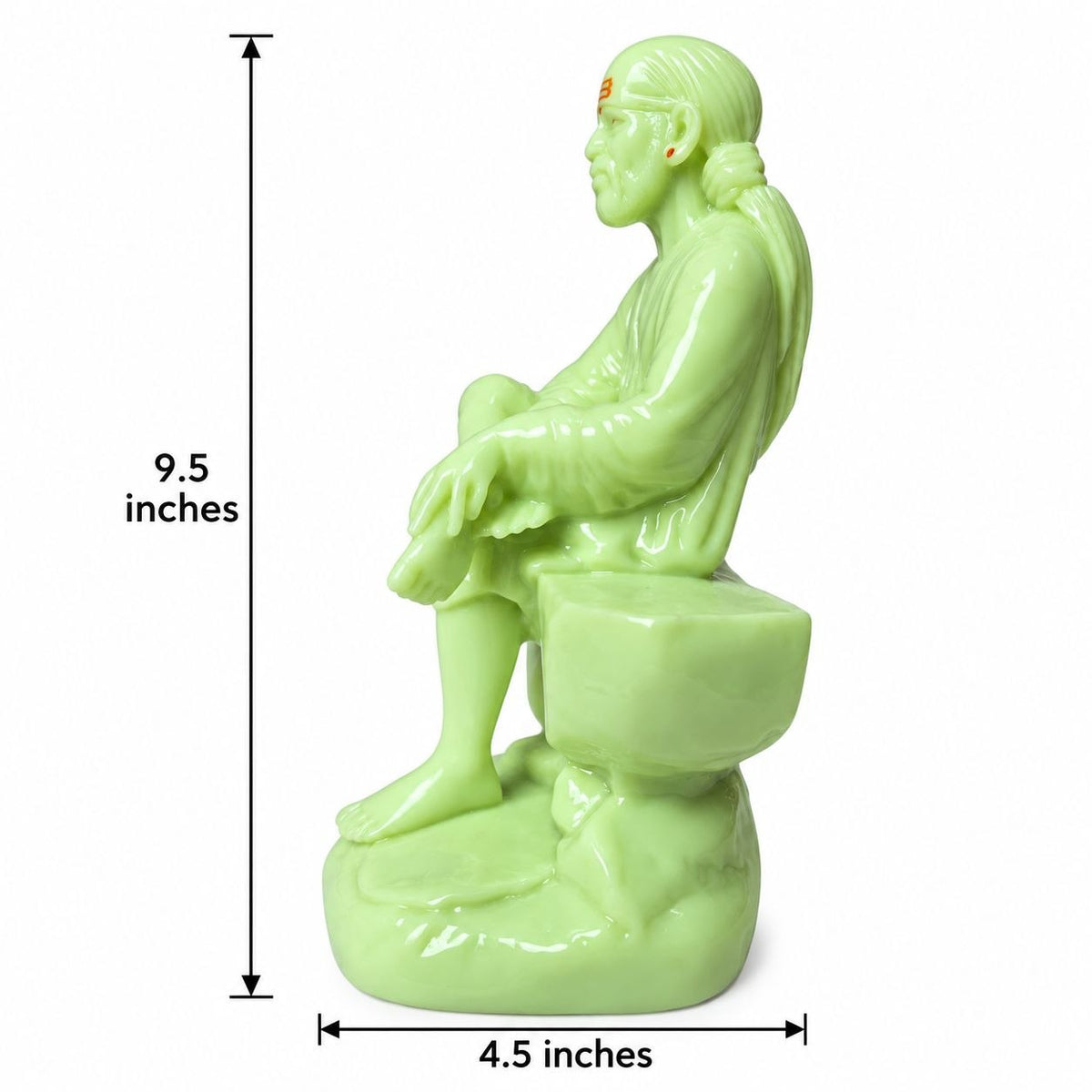 Saibaba Sitting On Stone Radium Idol 4no