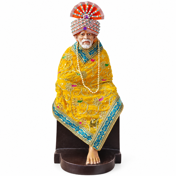 Saibaba Statue with Shawl Resin Idol