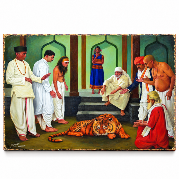 Saibaba Tiger Moksh Canvas Print