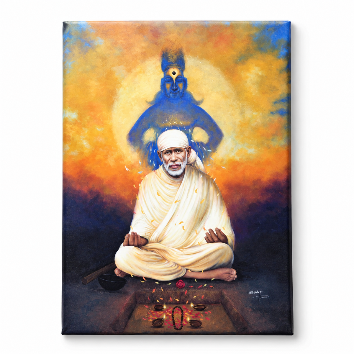 Saibaba & Vitthal Meditation Canvas Print