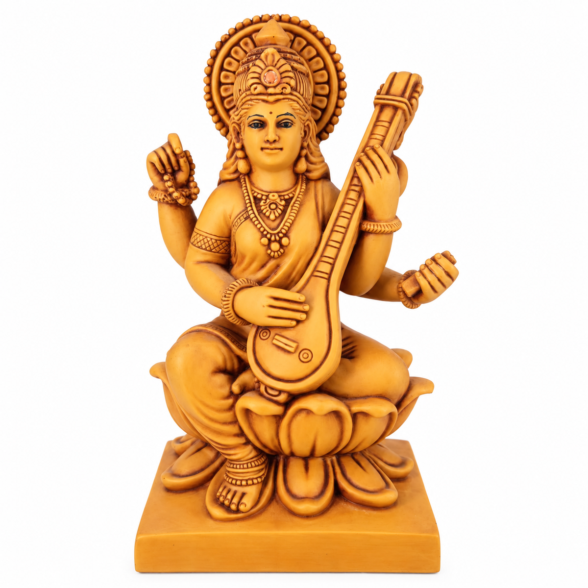 Saraswati Mata Porcelain Idol