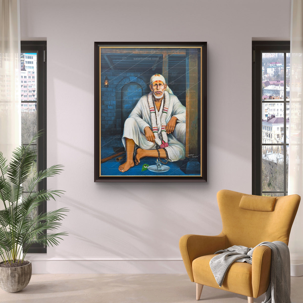 Saibaba Original Blue Dwarkamai | Hemant Art