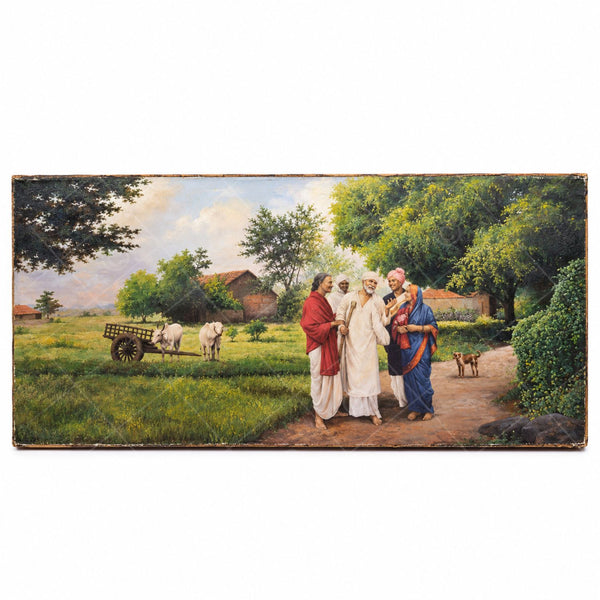Shirdi Sai Baba Greenery Original Hand Painting