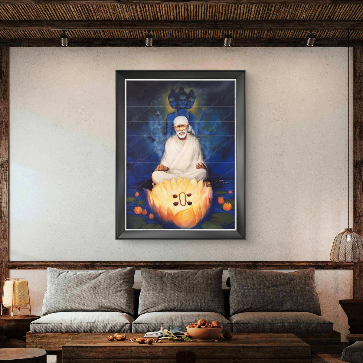 Guru Datta & Saibaba Meditation Canvas