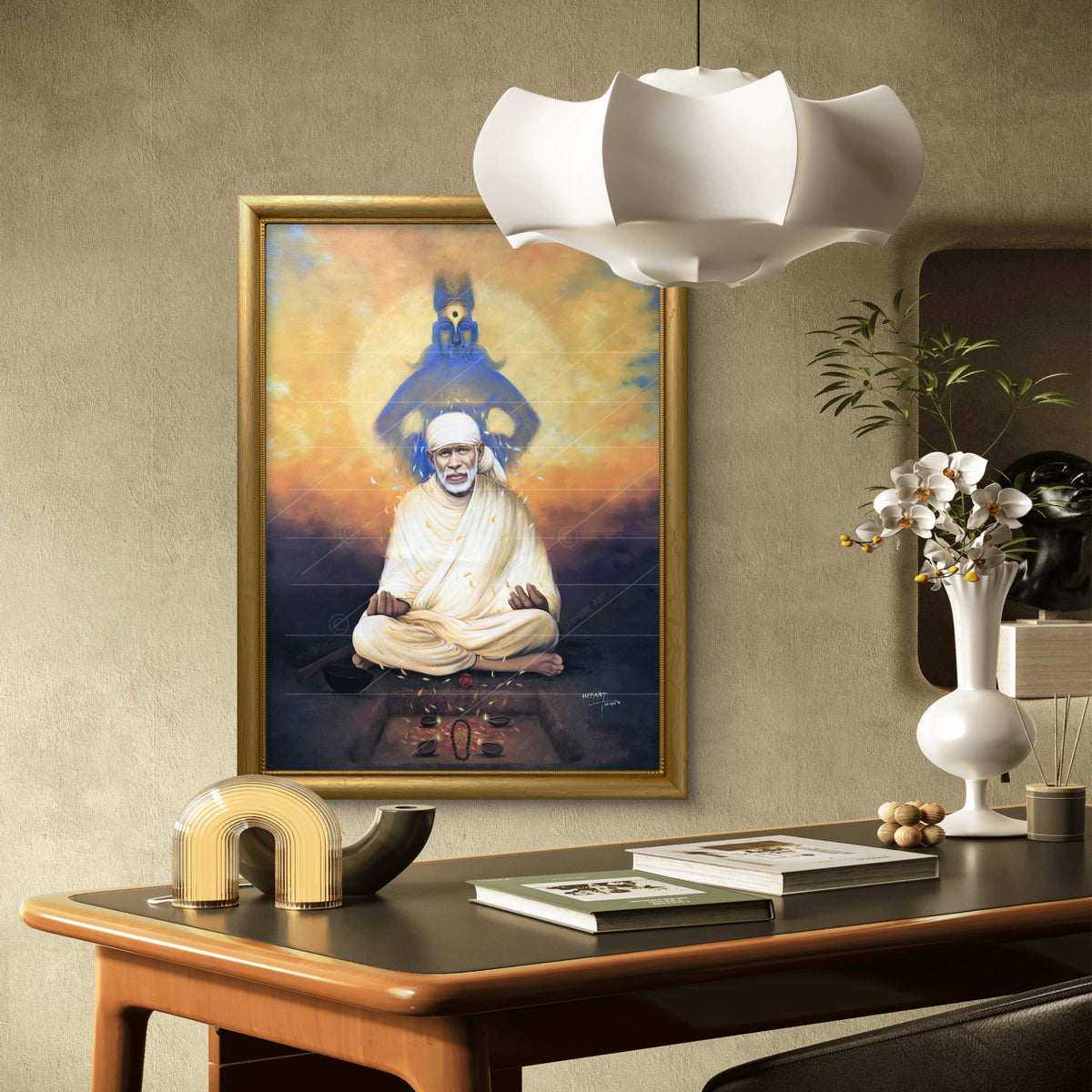 Saibaba & Vitthal Meditation Canvas Print