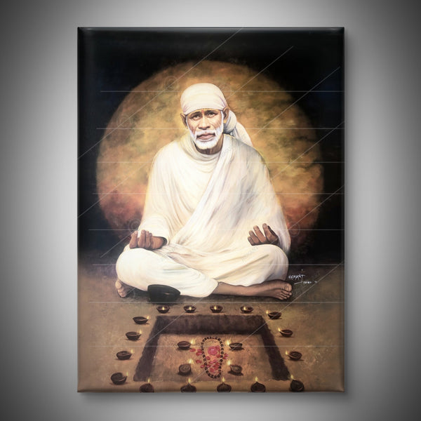 Saibaba Meditation Canvas Print, Old Moon