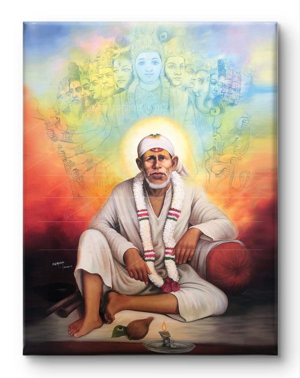 Shirdi Saibaba Original Dwarkamai Photo Canvas print