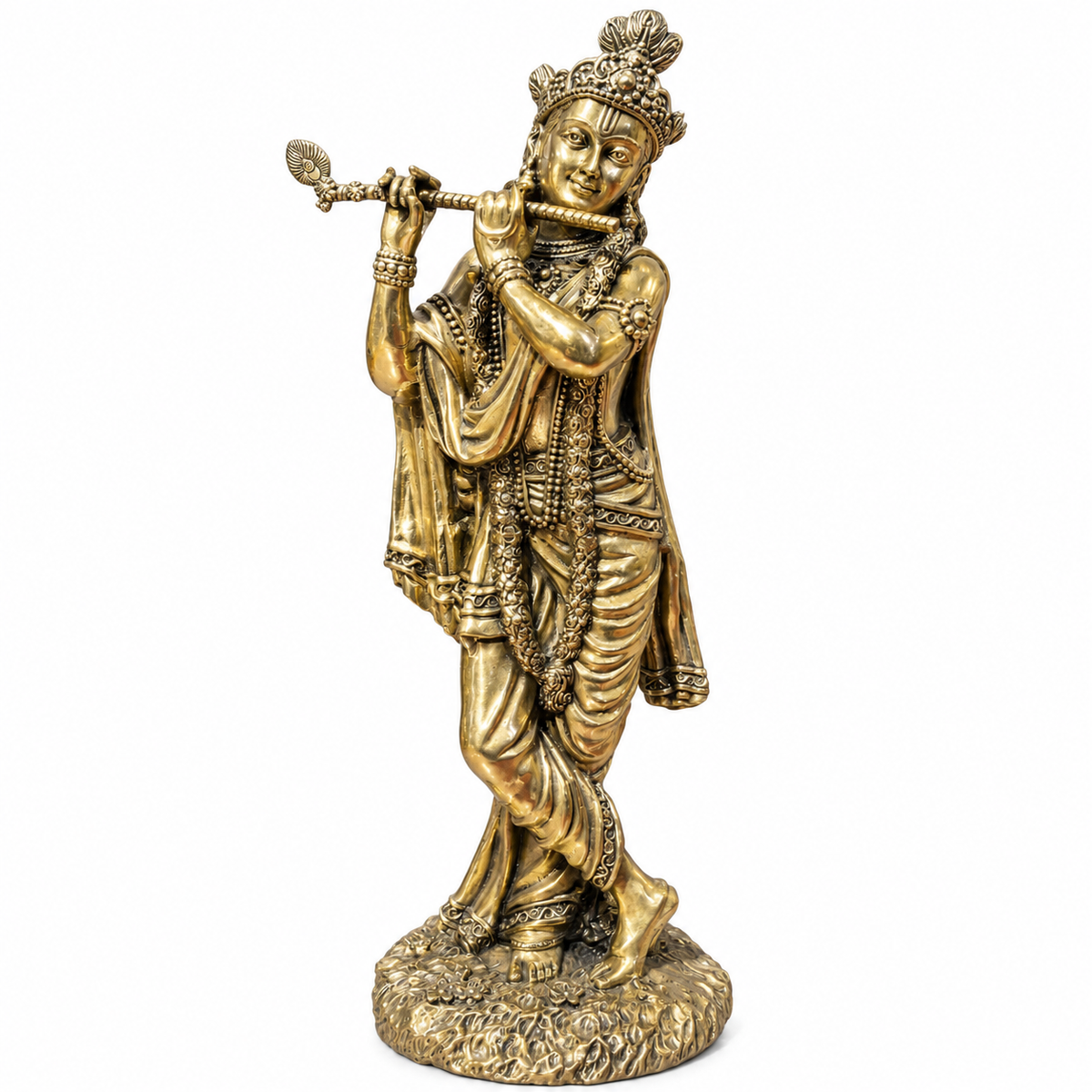 Standing Krishna Idol Brass