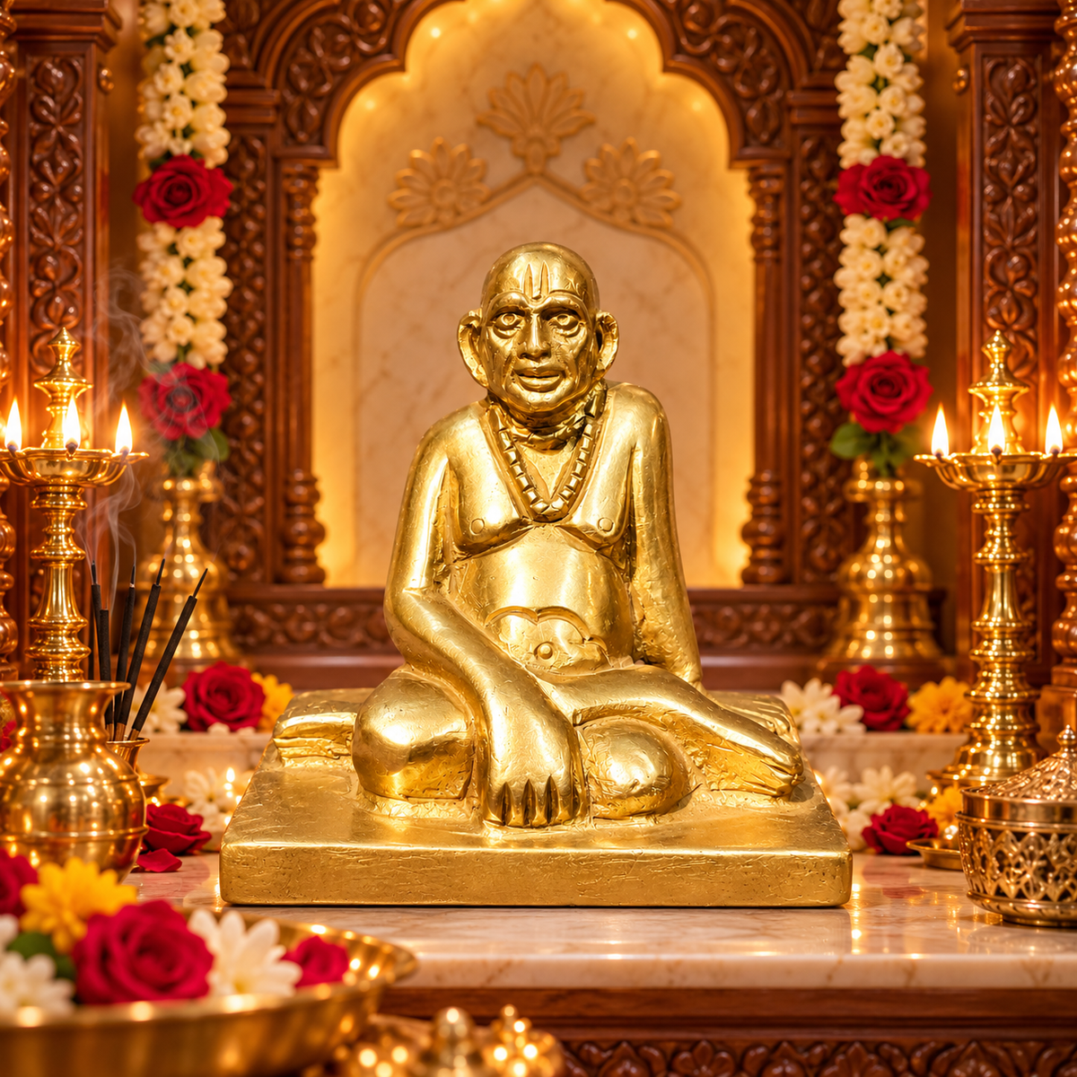 Swami Samarth Idol Brass