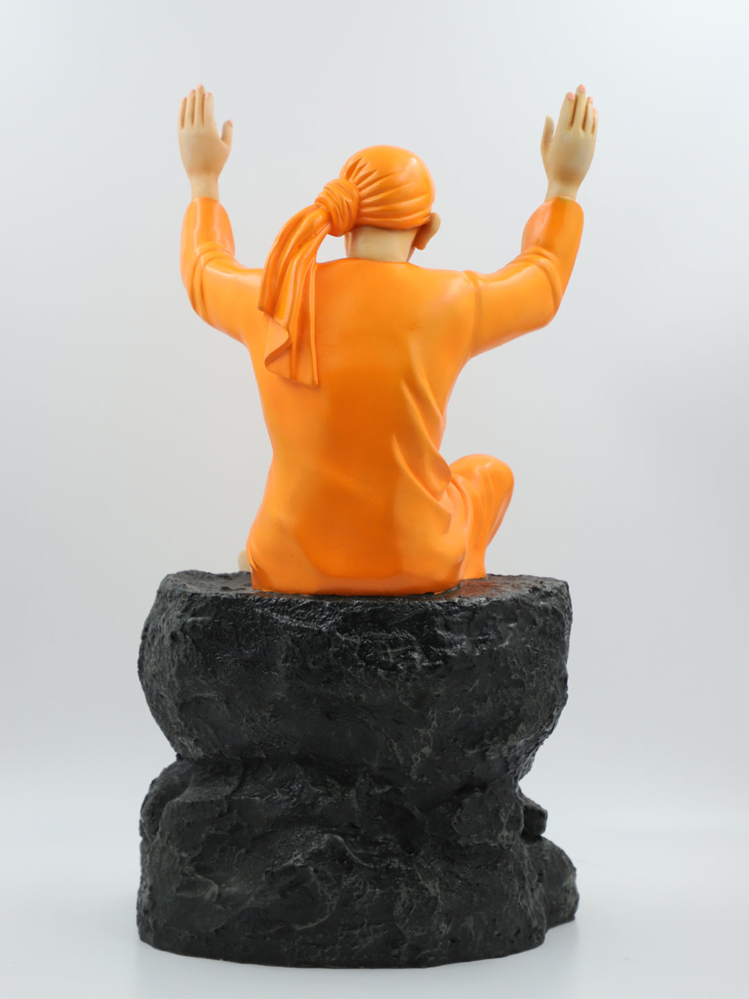 Yellow Two Hands Blessing Sai Baba Statue for Home Temple & Décor-16 inch