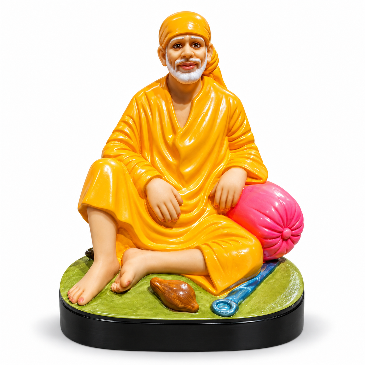 Shirdi Sai Baba Idol, White Dwarkamai Statue 4.5 inch | Hemant Art