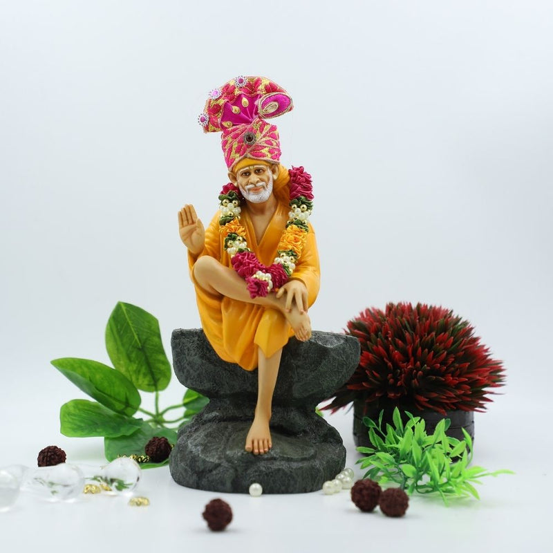 Hemant Art Shirdi Sai Baba Idol/Murti fo Home Temple & Gifting(idol)