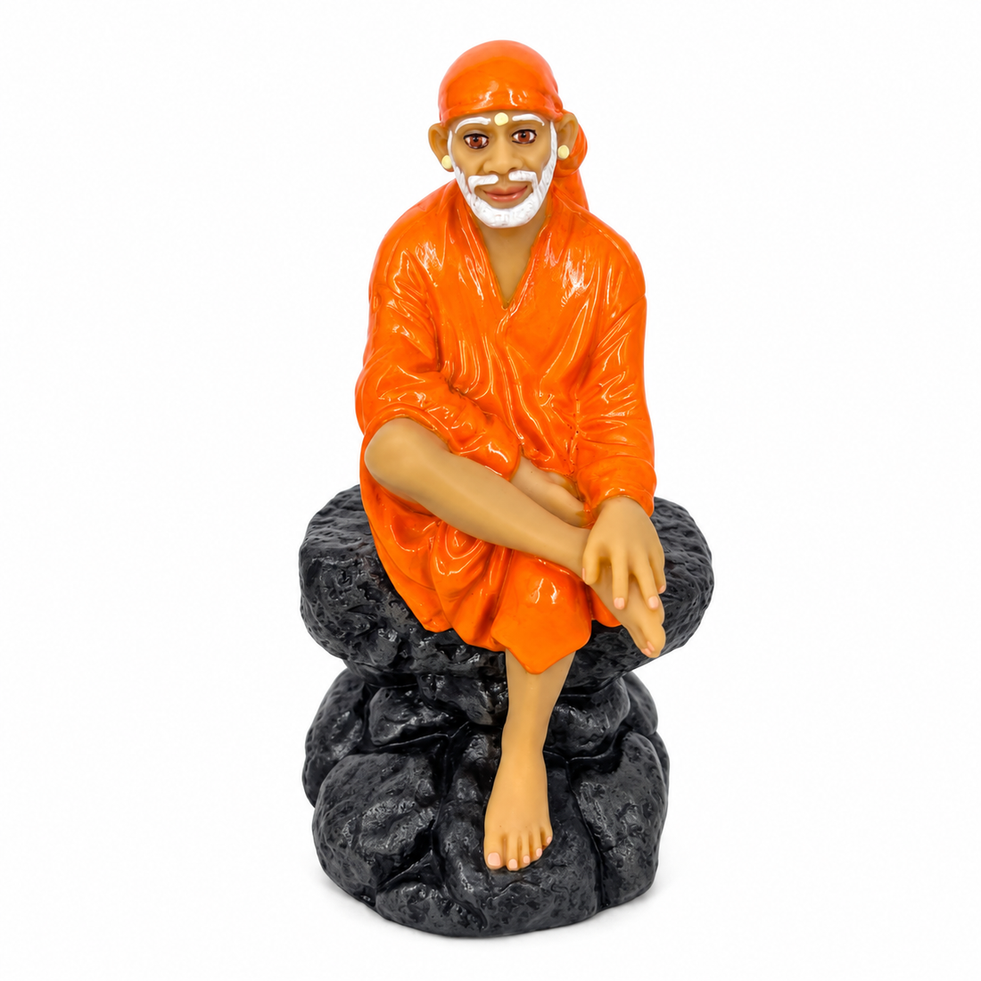 Saibaba Sitting On Stone Idol 0