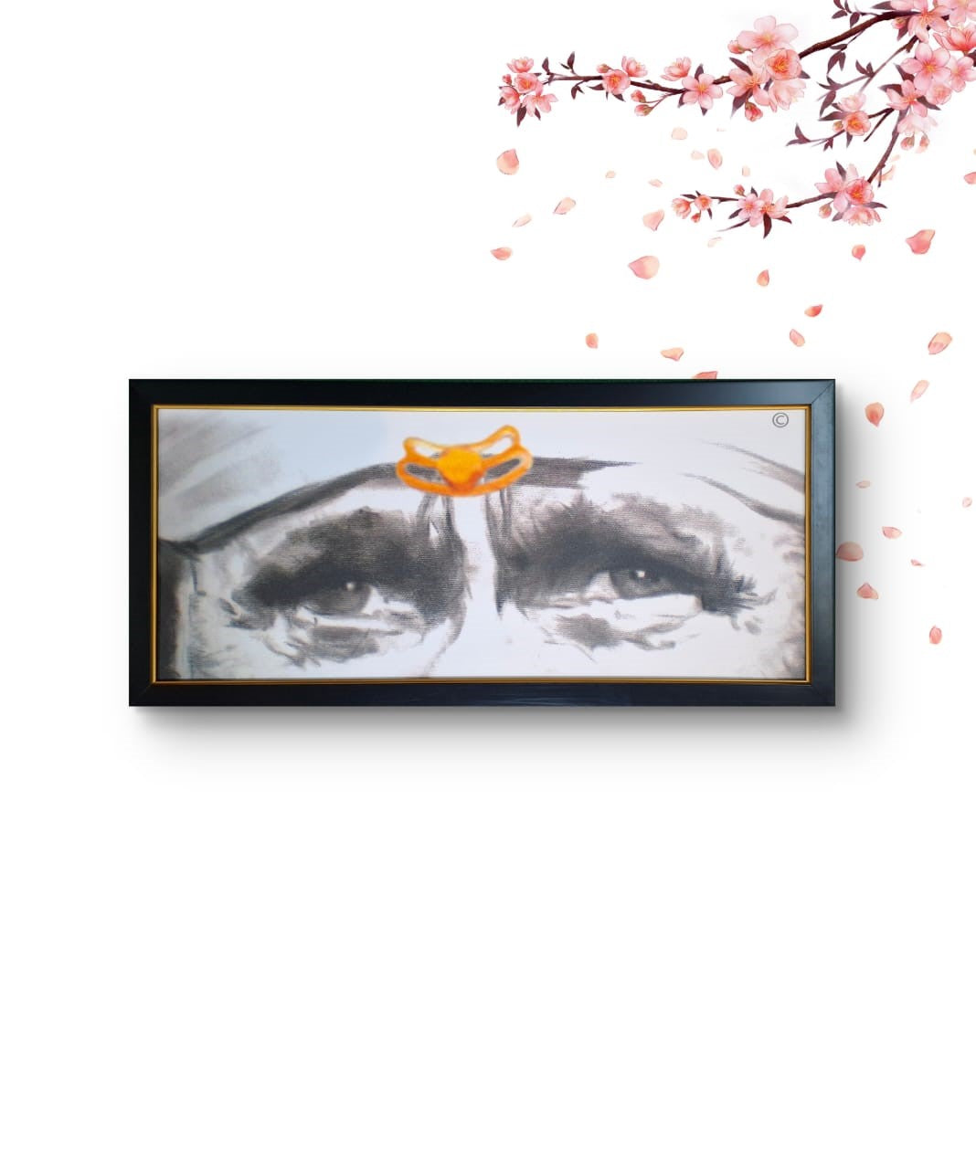 ✨Hemant Art Lord Sai Baba Religious Blessing Eyes Big Wall Hanging (30 × 60 cm) | Italian Fiber Waterproof Imported | Meditation & Positive Energy Spiritual Wall Art