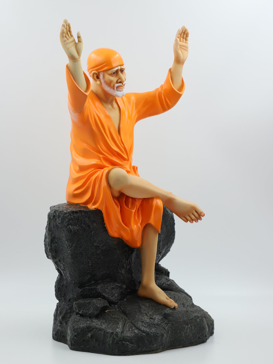 Hemant art Shirdi Sai Baba Idol,Statue,Murti Two Hands Blessing Idol Pure Resin Material Two Hands Blessing Statue for Home Temple & Décor-16 in
