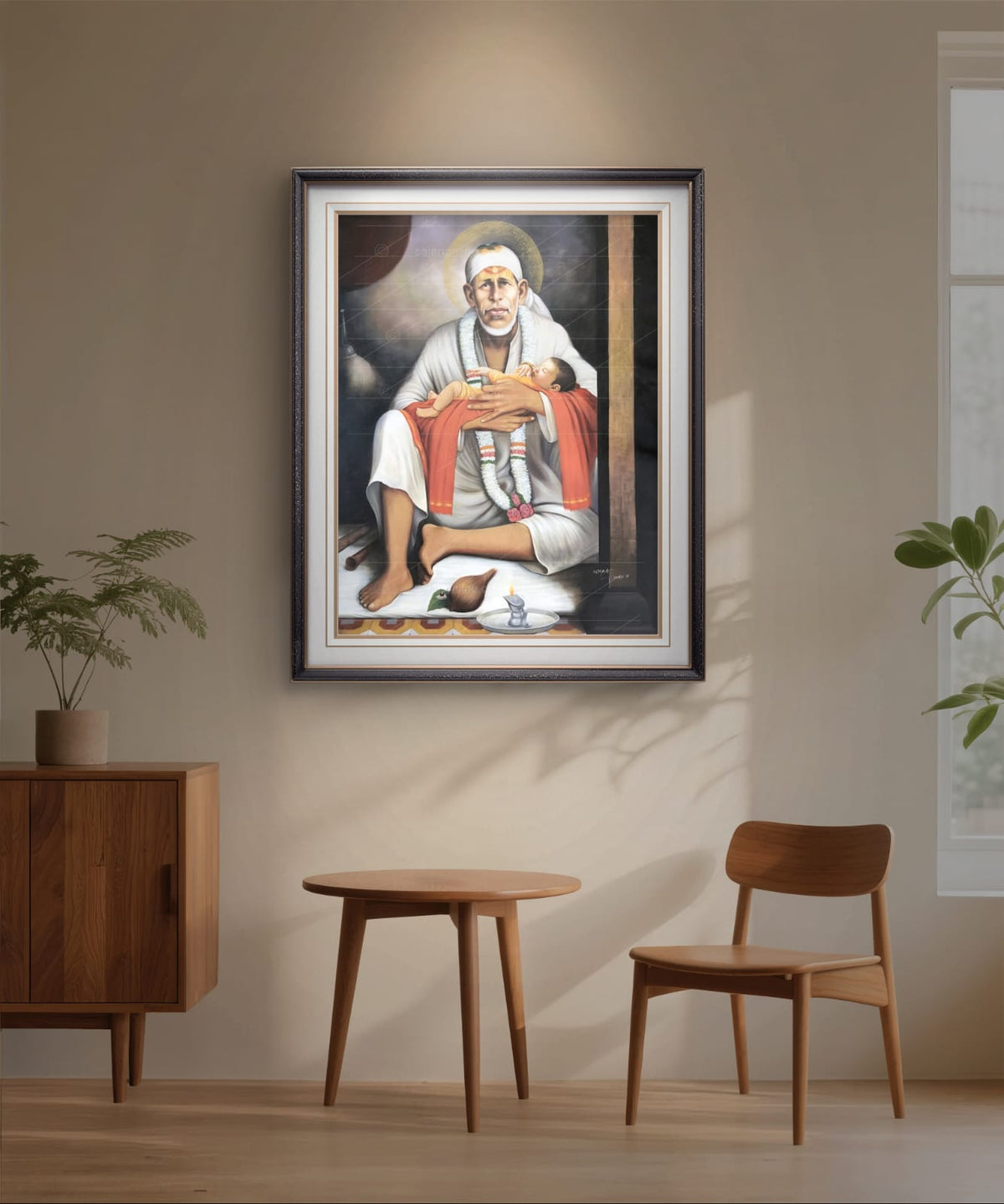 Saibaba Original Dwarkamai Photo Canvas Reprint | Hemant Art