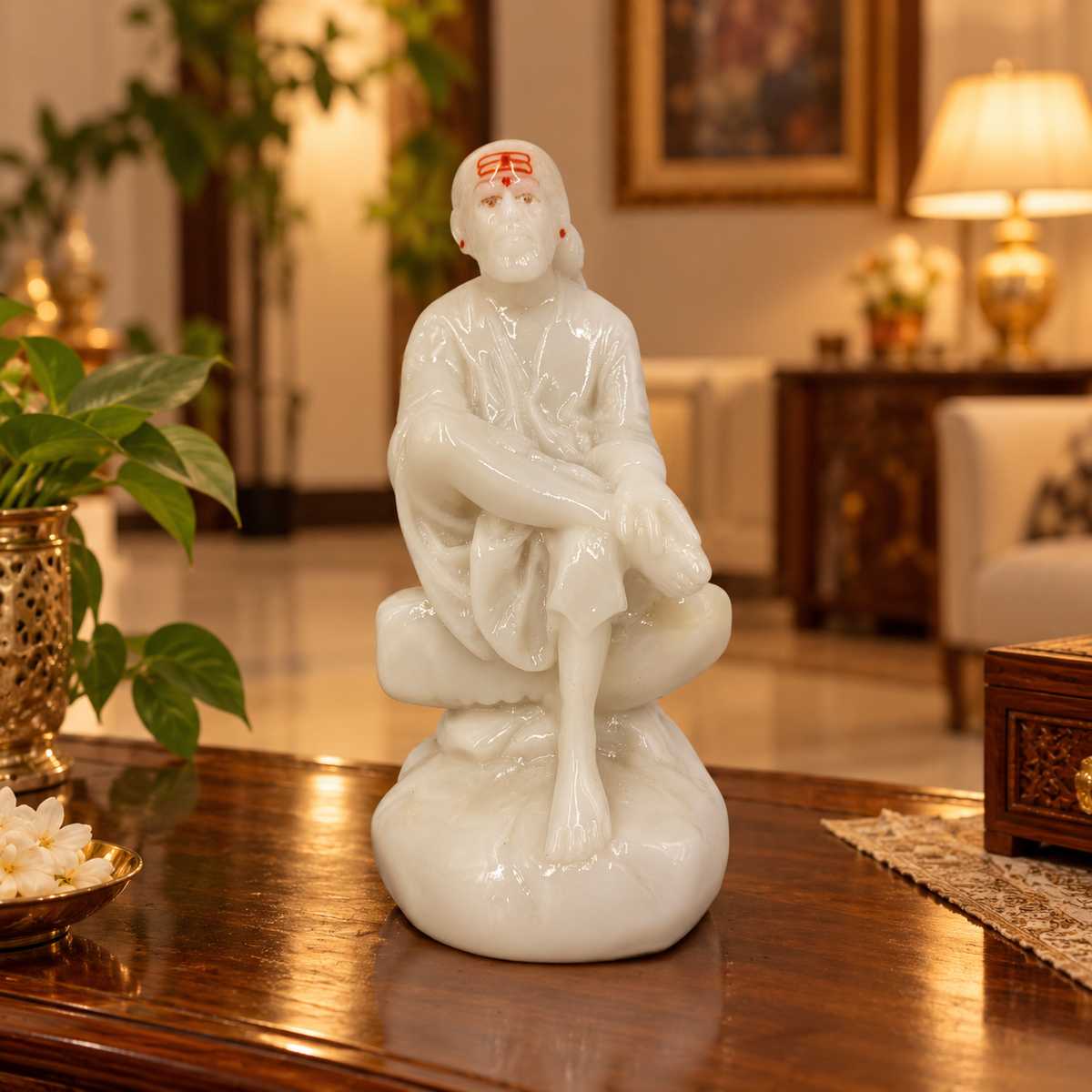 Shirdi Sai Baba Marble Finish Idol 1 no