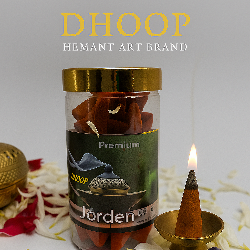 🌿🔥 Hemant Art | Jorden  premium dhoop (incense) cones/ Natural Herbal Dhoop Cones/Aromatic Spiritual Dhoop