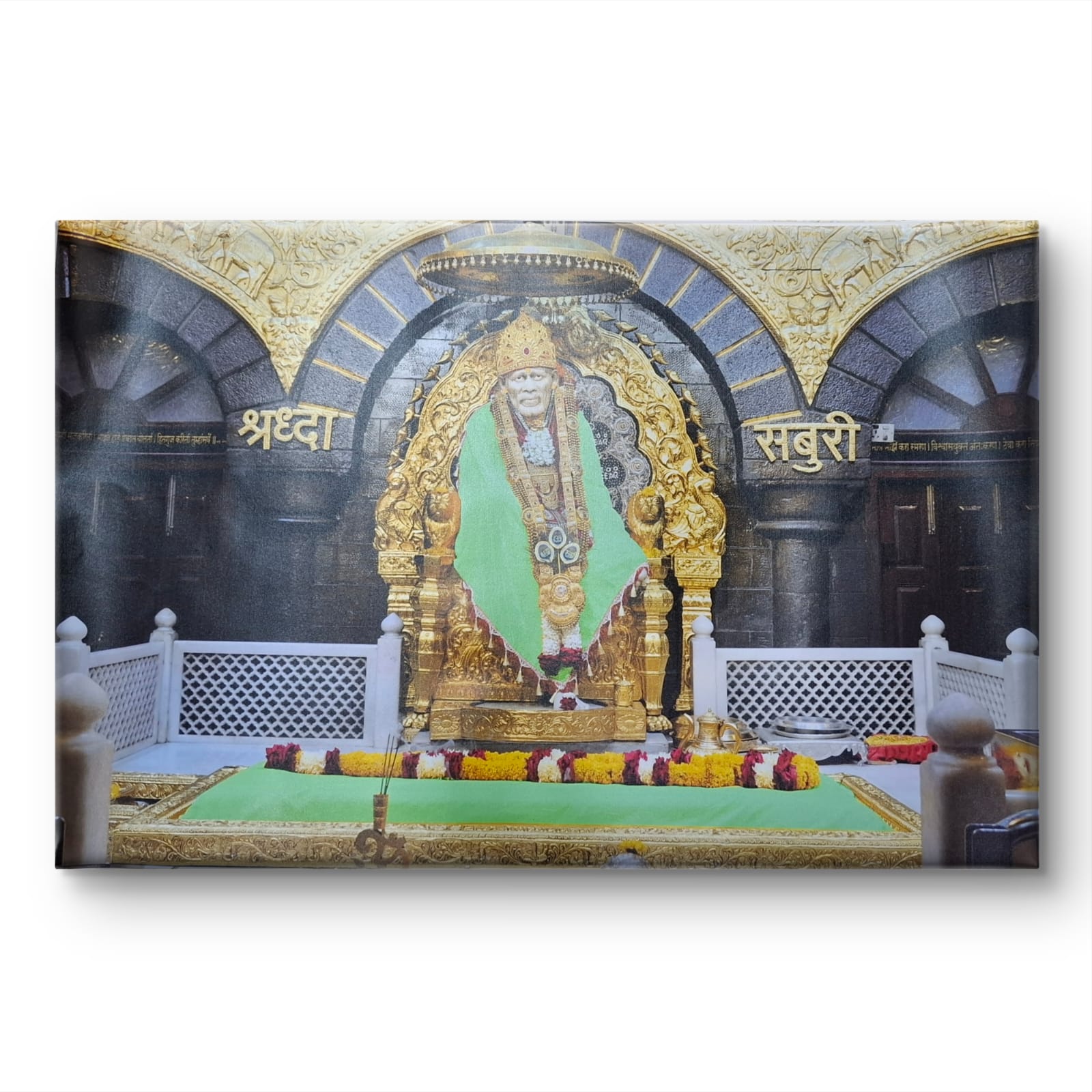 Sai Baba Samadhi Photo Canvas Print | Shirdi Sai Baba Samadhi Mandir Wall Art Hemant art