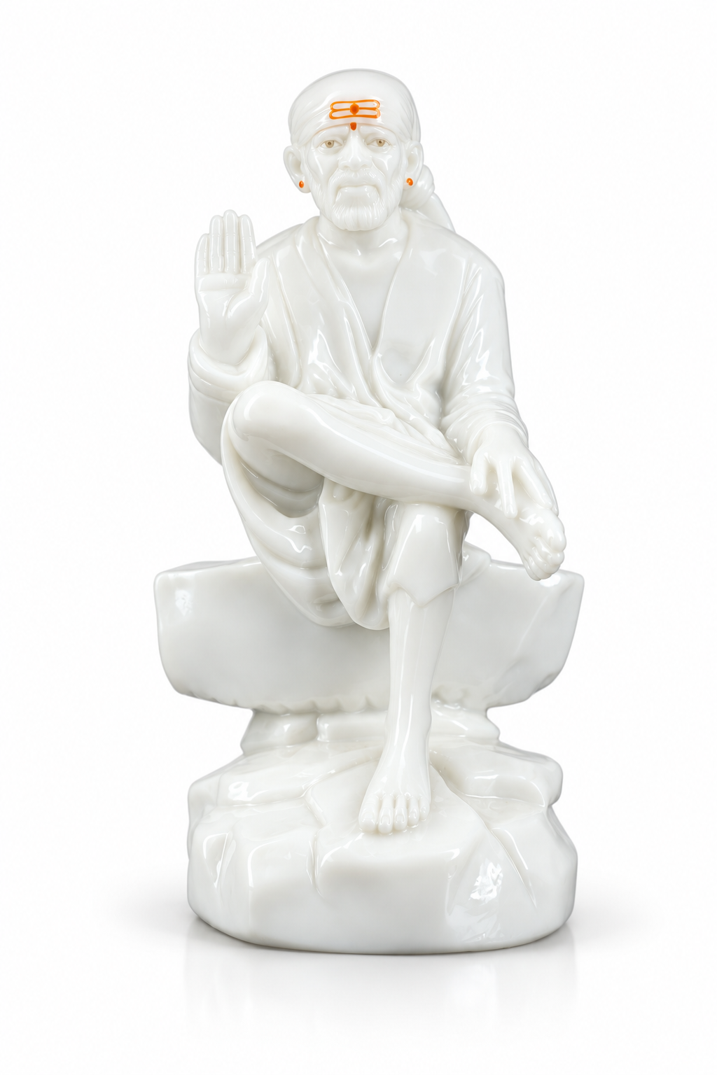 Shirdi Sai Baba Marble Finish Aashirwad Idol 3 no