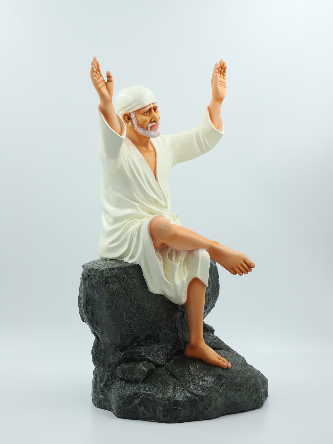 Hemant art Shirdi Sai Baba Idol,Statue,Murti Two Hands Blessing Idol Pure Resin Material Two Hands Blessing Statue for Home Temple & Décor-16 in