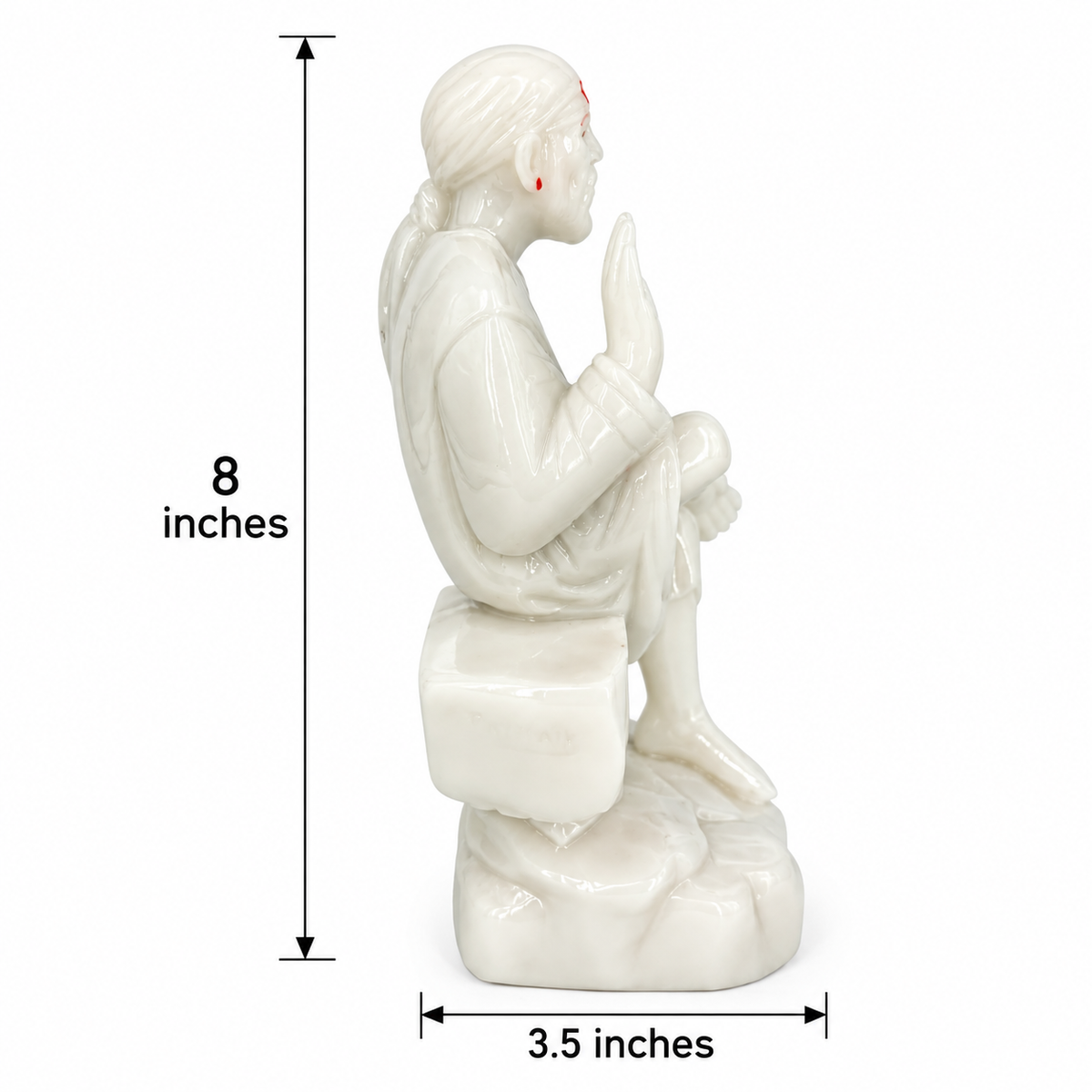 Shirdi Sai Baba Marble Finish Aashirwad Idol 3 no