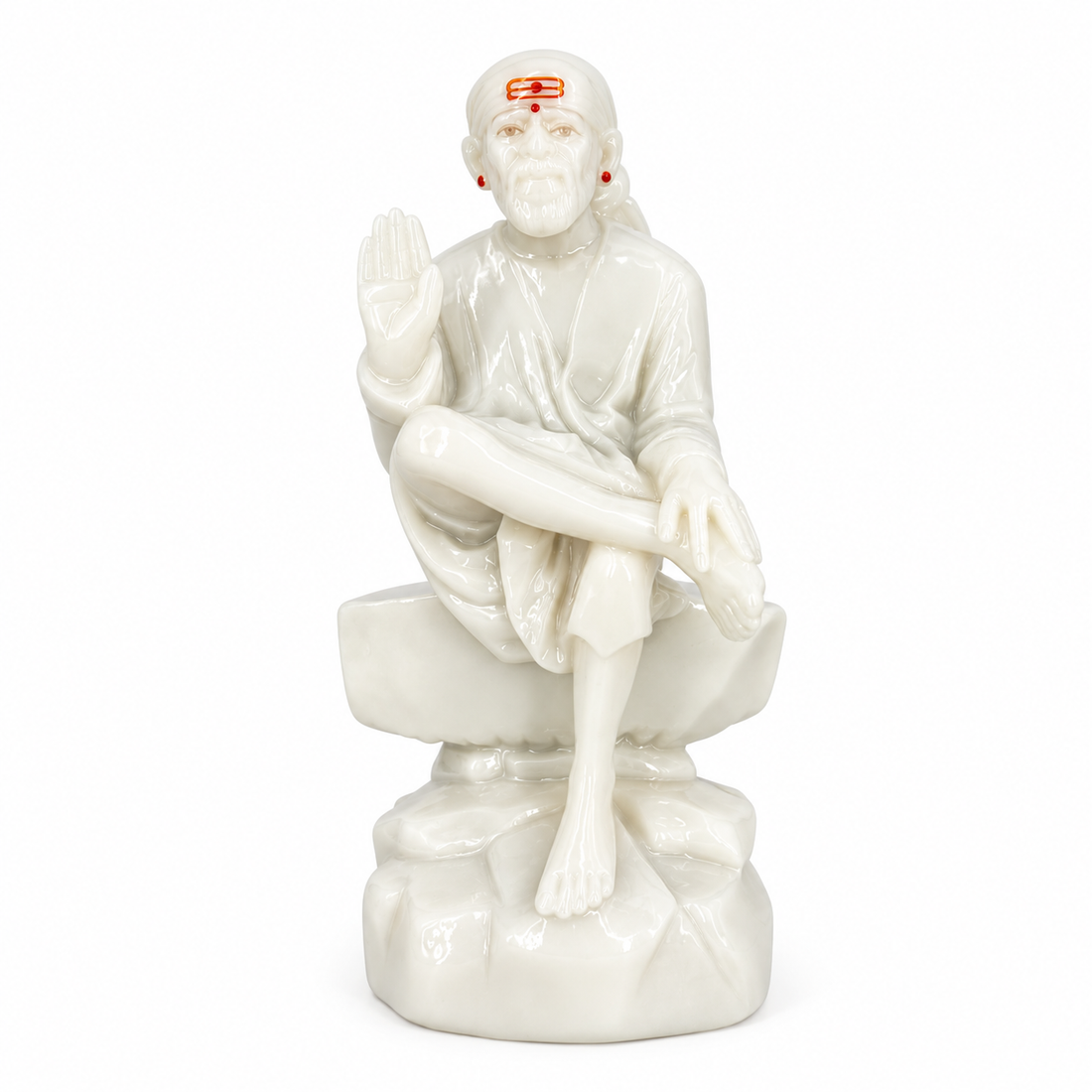 Shirdi Sai Baba Marble Finish Aashirwad Idol 3 no