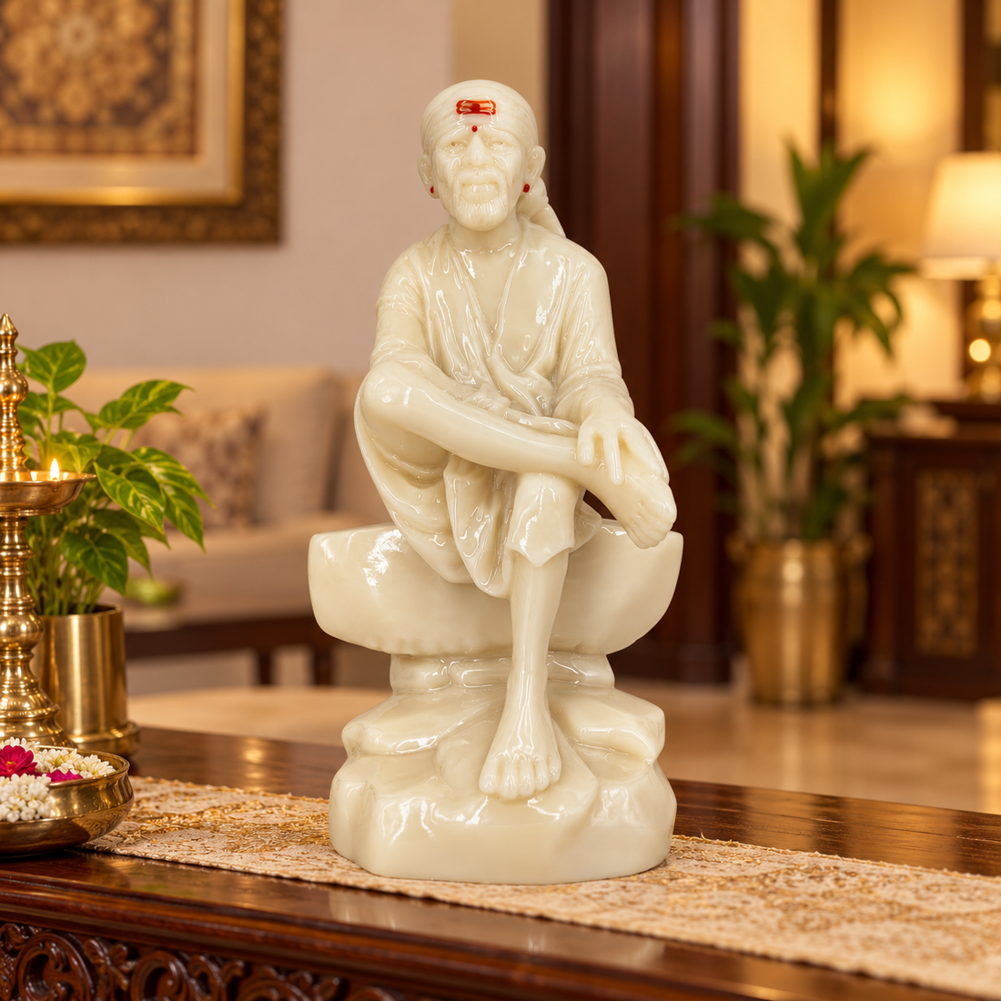 Shirdi Sai Baba Marble Finish Idol 3 no