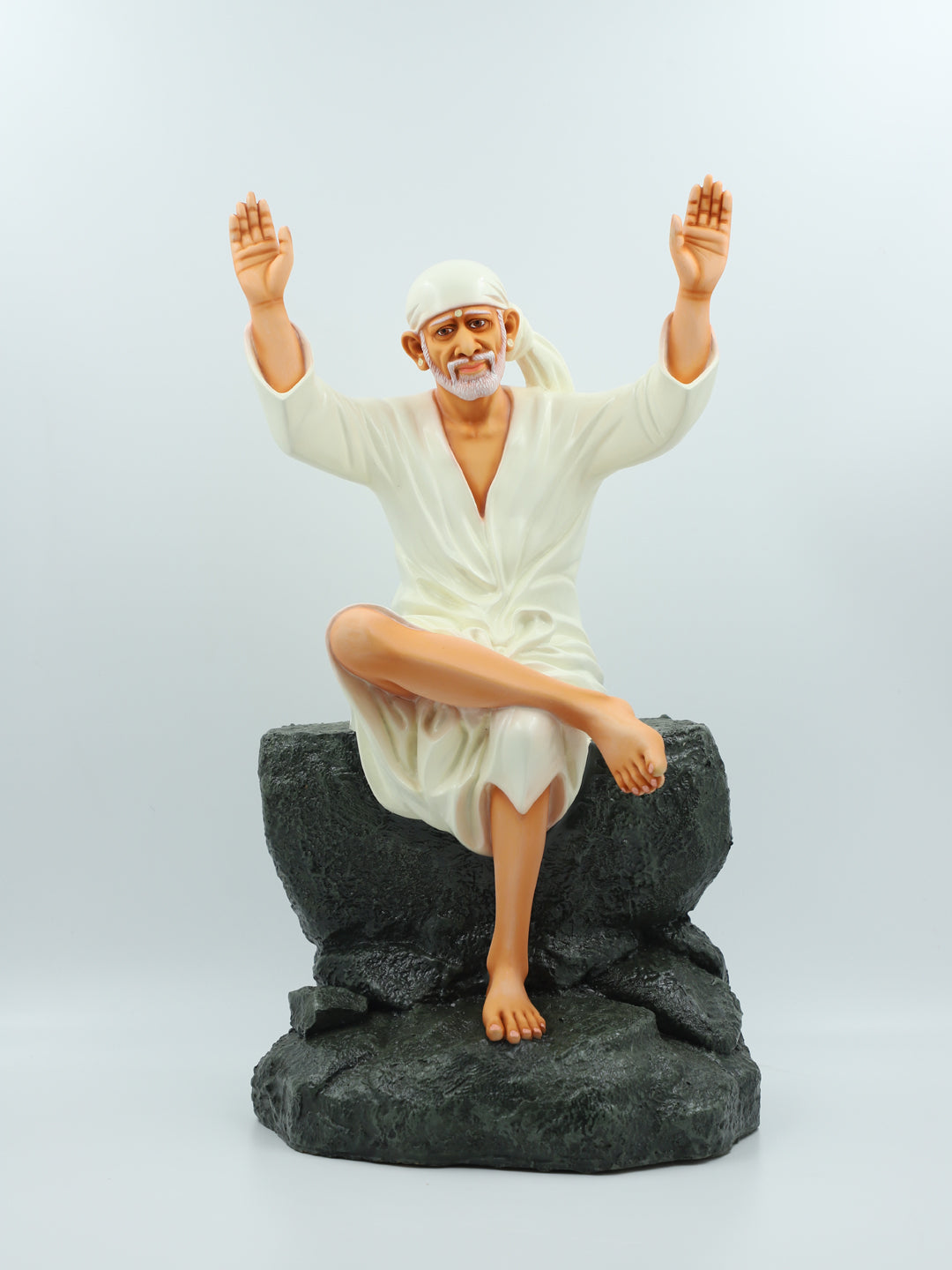 Hemant art Shirdi Sai Baba Idol,Statue,Murti Two Hands Blessing Idol Pure Resin Material Two Hands Blessing Statue for Home Temple & Décor-16 in