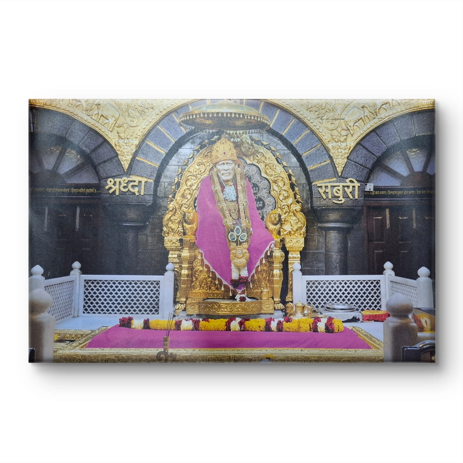 Sai Baba Samadhi Photo Canvas Print | Shirdi Sai Baba Samadhi Mandir Wall Art Hemant art