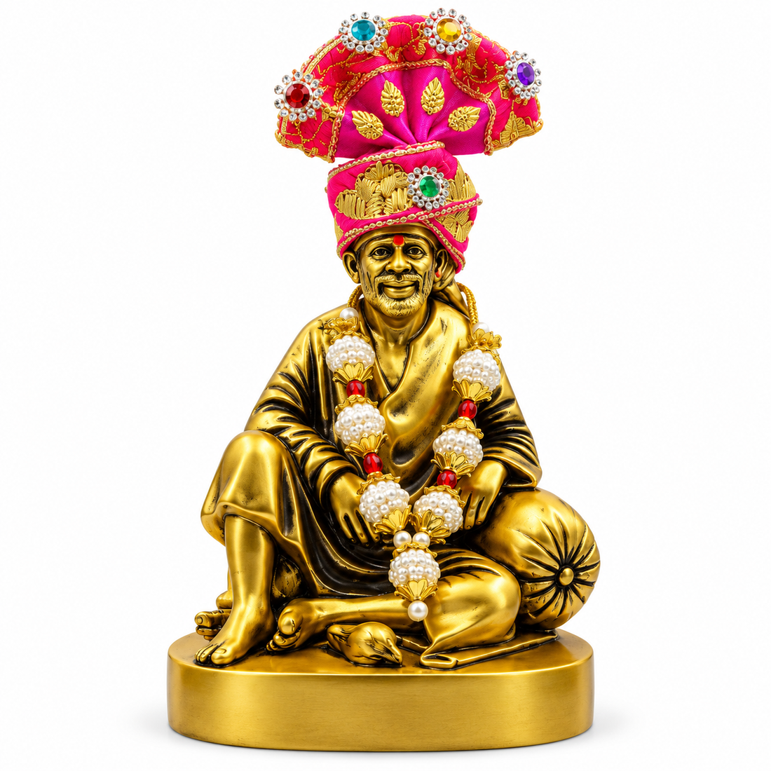 Shirdi Sai Baba Idol, White Dwarkamai Statue  4.5 inch | Hemant Art