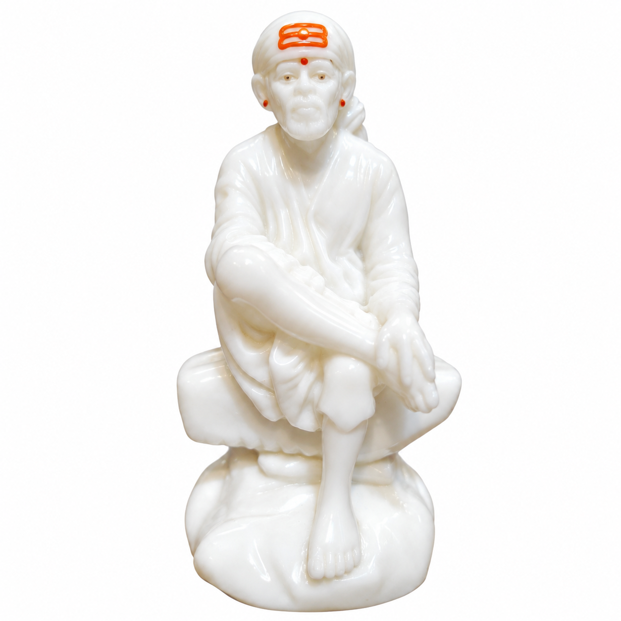 Sai Baba Marble Finish Idol 0no (4 Inch)