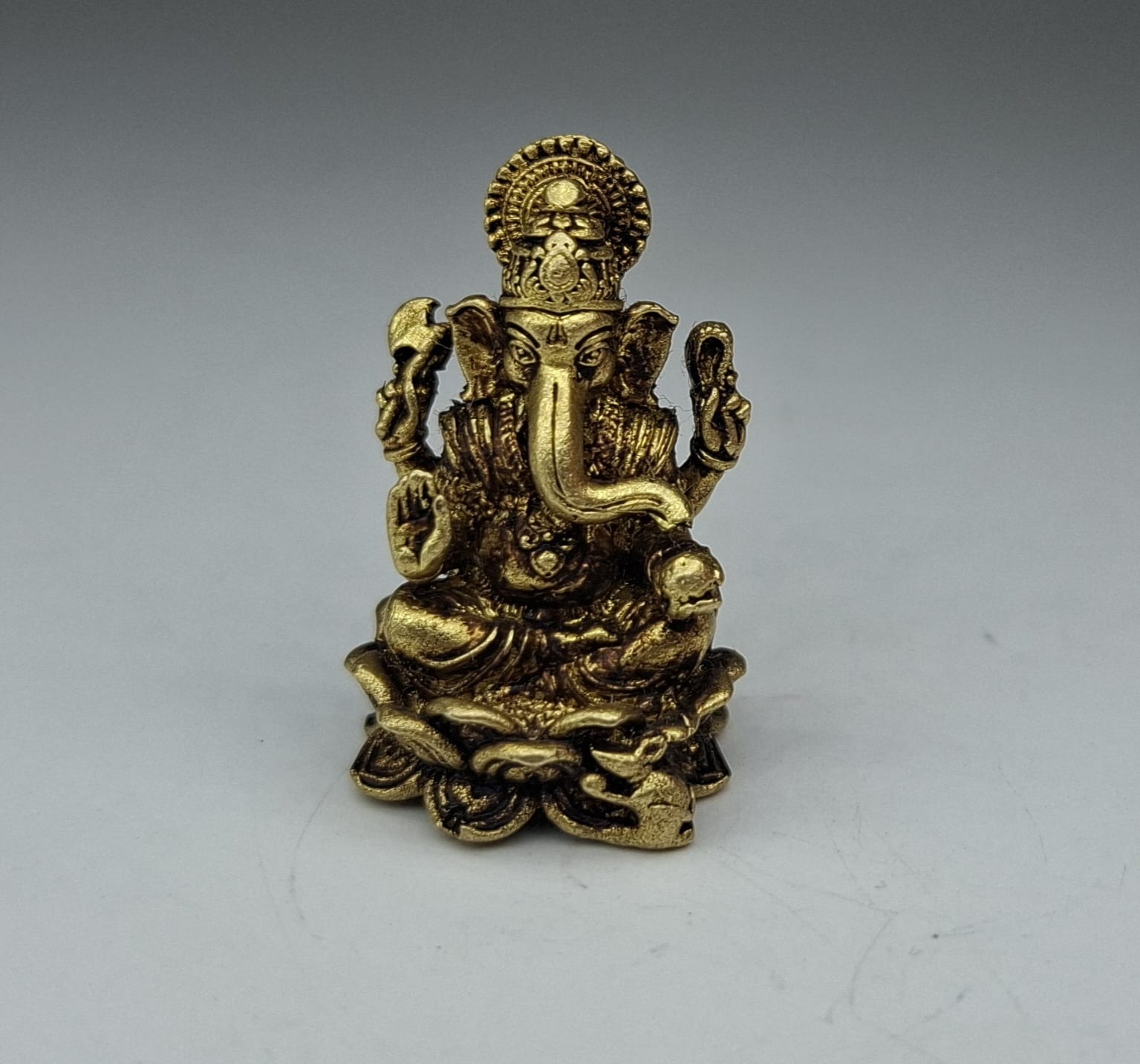Mini Laxmi Ganesh Idol Gold Finish | Small Pooja Room Murti | Diwali Gift Statue