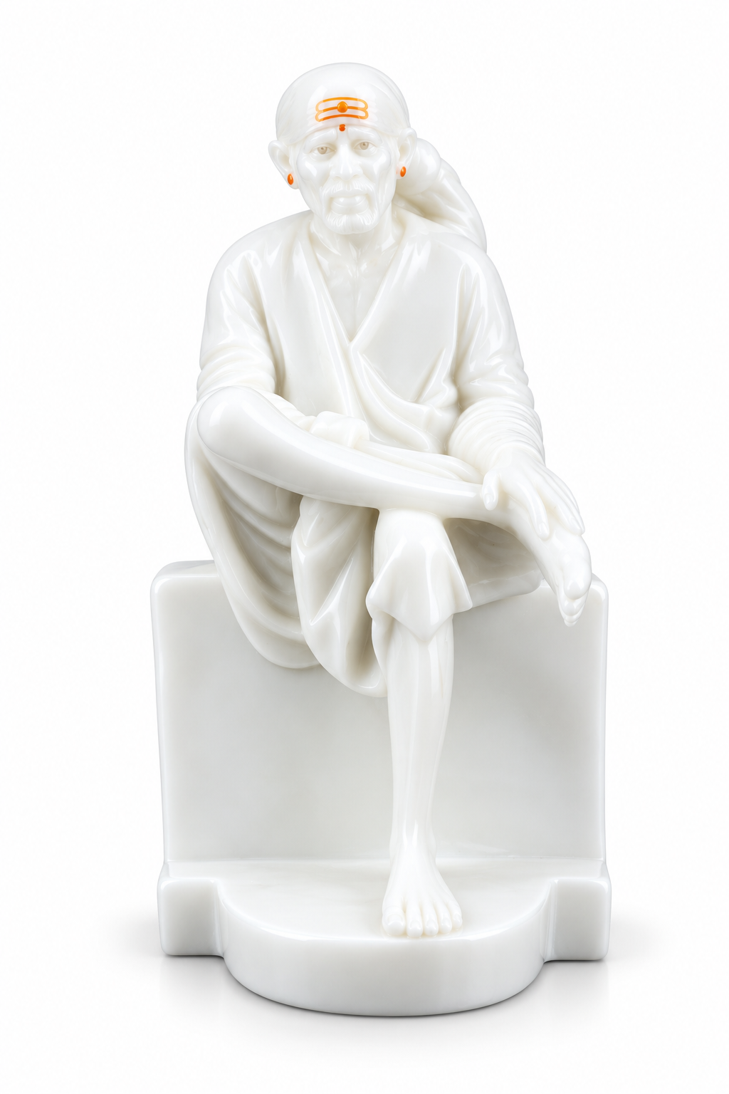 Shirdi Sai Baba Marble Finish plate Idol 3 no